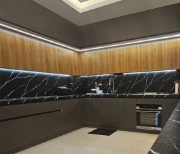 کابینت های گلاس مدرن طوسی اقساطی مدل براق سفید 003 ویژه بازنشستگان