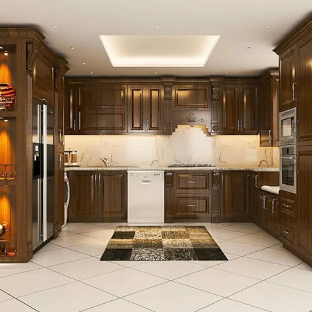 کابینت چوبی مدل قهوه ای سوخته 001 ویژه بازنشستگان