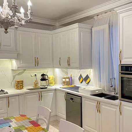 کابینت چوبی مدل مدرن چوبی سفید 008 ویژه بازنشستگان